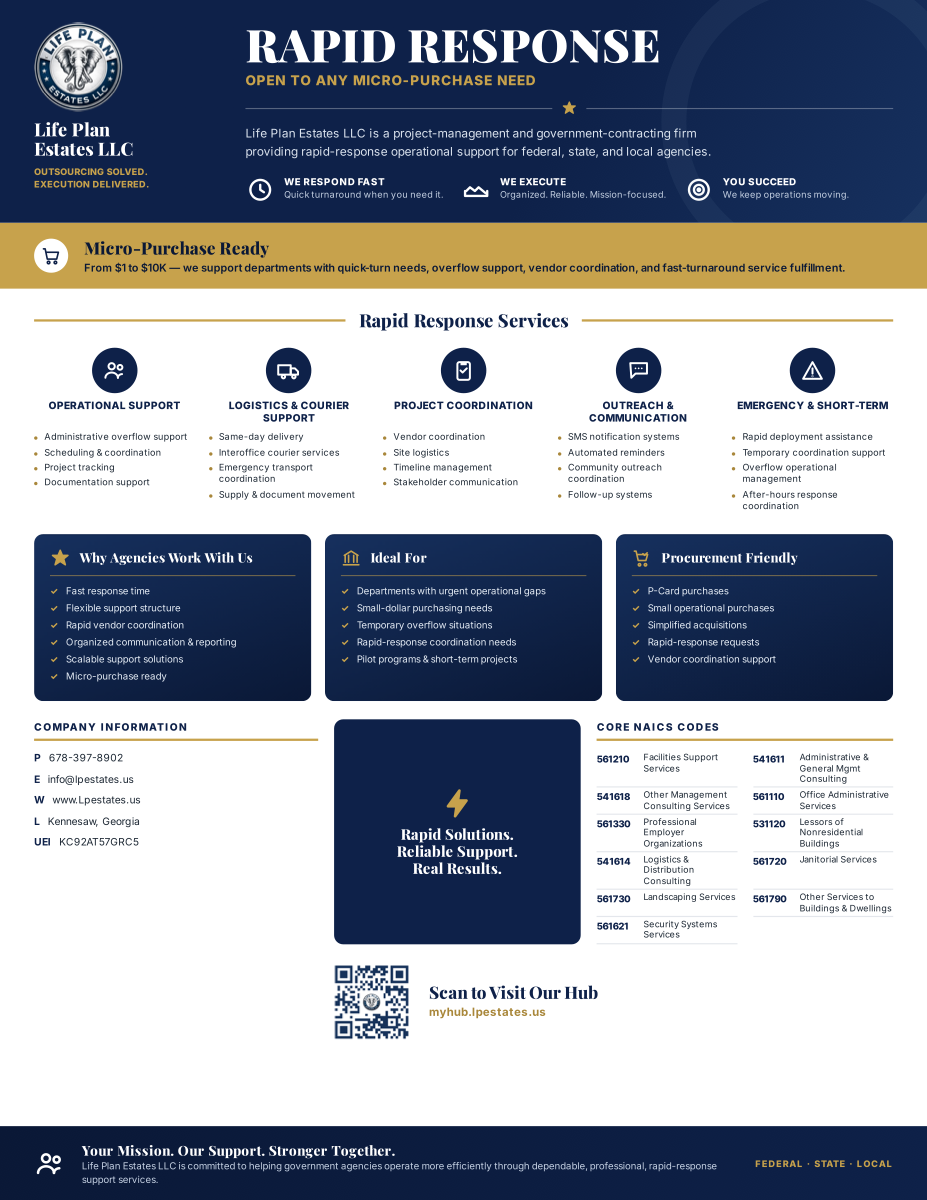 Life Plan Estates Rapid Response Sheet cover